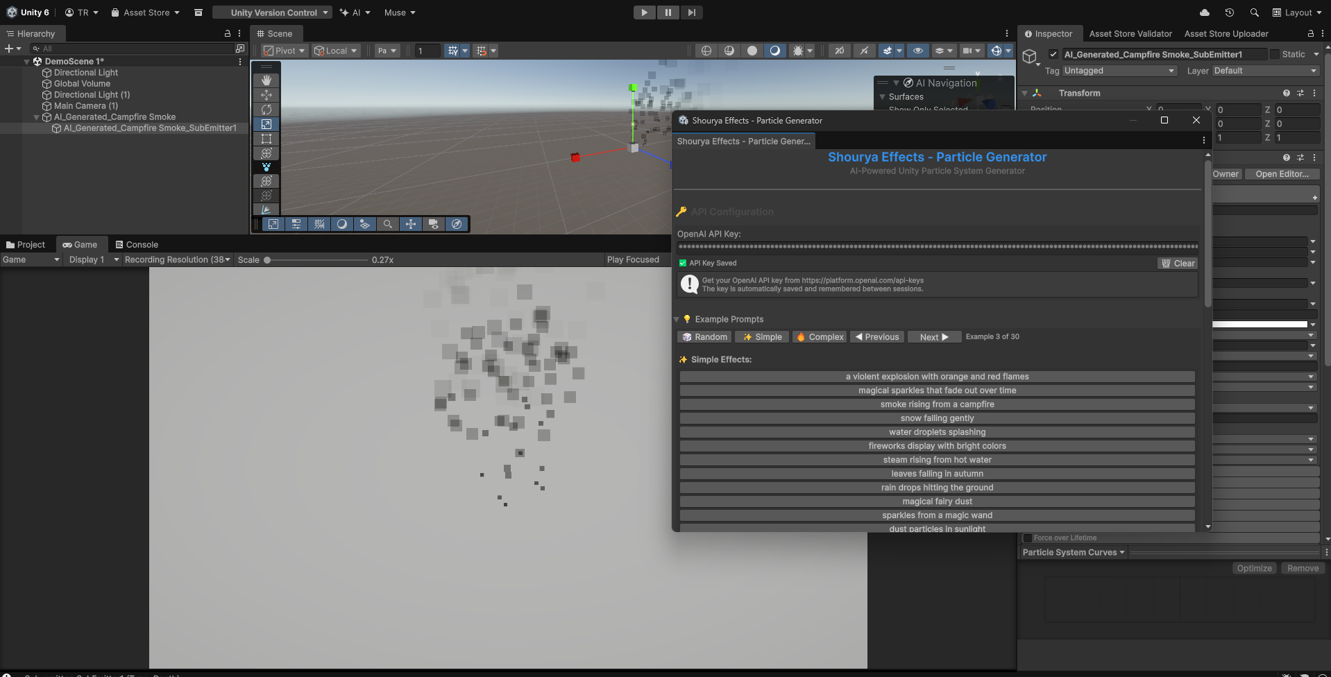 AI Particle Generator - Shourya Effects